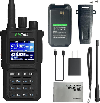 BT8000 Walkie Talkie Wireless Connectivity Programming APP NOAA Weather Alert USB-C Charger Two Way Radio AM FM SOS