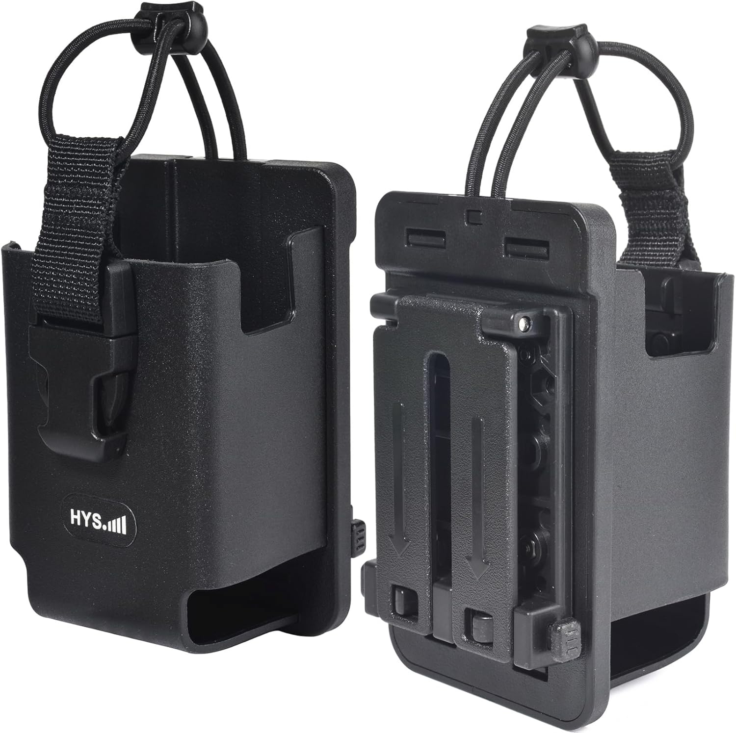 Tactical Radio Holster for Duty Belt/Vest- Case with MOLLE & Belt Clip | Durable TPU Case with MOLLE & Belt Clip for