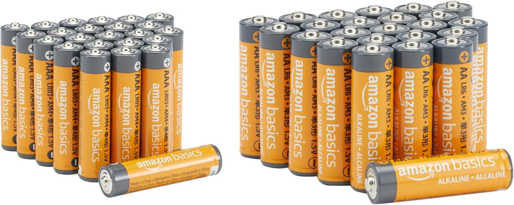 48-Count AA & AAA High-Performance Alkaline Batteries Value Pack, 24 AA and 24 AAA, Ready to Use