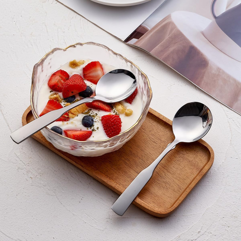 Stainless Steel Round Soup Spoon Set of 6