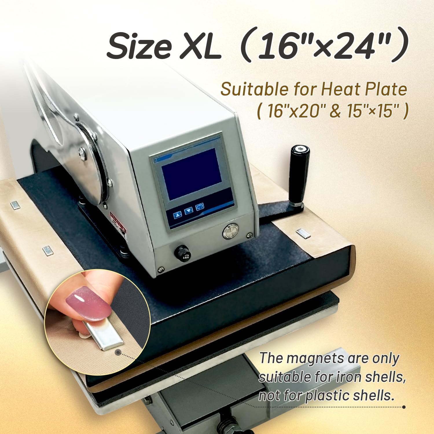 3 PTFE Teflon Sheets, XL 16 x 24" | 6 Magnets for Holding Heat Press, Suitable for iron shell heat press, Reusable