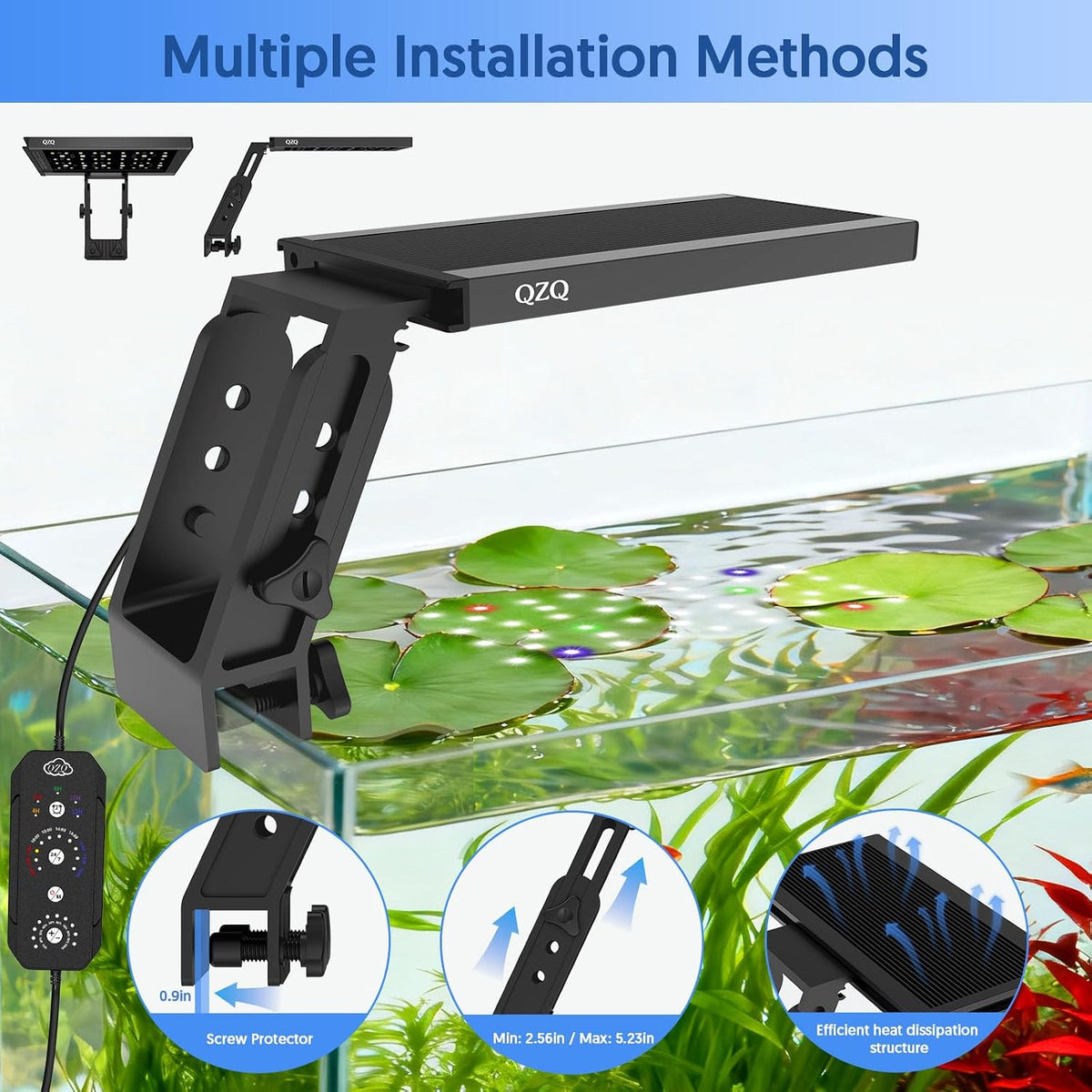 Fish Tank Light – Aquarium Light 24/7 Mode LED Aquarium Lights for Fish Tank with Adjustable Timer/Brightness