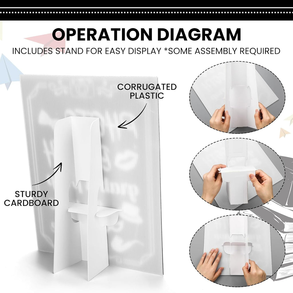 Photo Booth Sign with Stand Classic Retro Party Prop