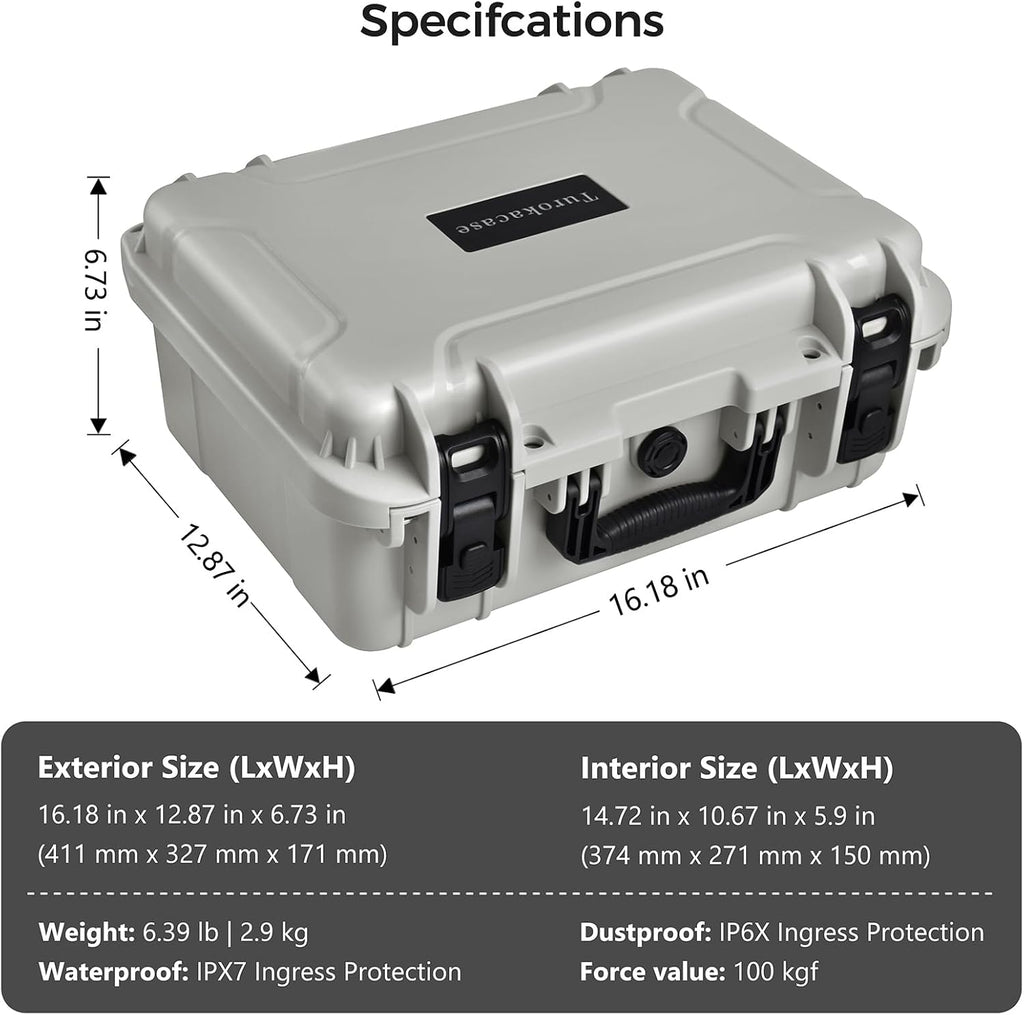 Trading Card Storage Box, Extra Large PSA Slab Case, Waterproof Carry Case | Graded Card Case with 8 Adjustable
