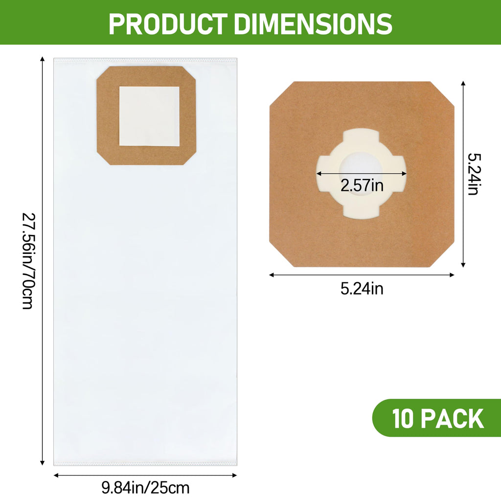 HOLEPU 9520 Central Vacuum Filter Bags Fits Vacuflo Maxum 5 7 8 9, 5 Pack