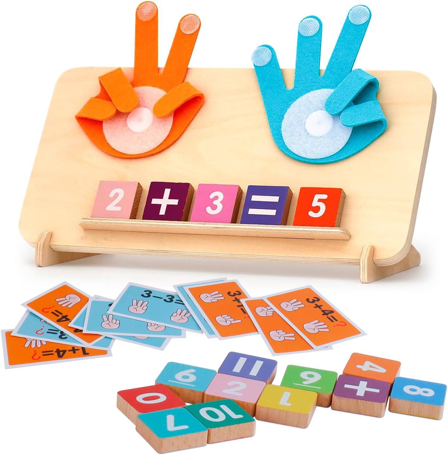 Preschool Learning Toys for Toddlers 3+ Years, Educational Number Counting Blocks for Kids, Homeschool Supplies for
