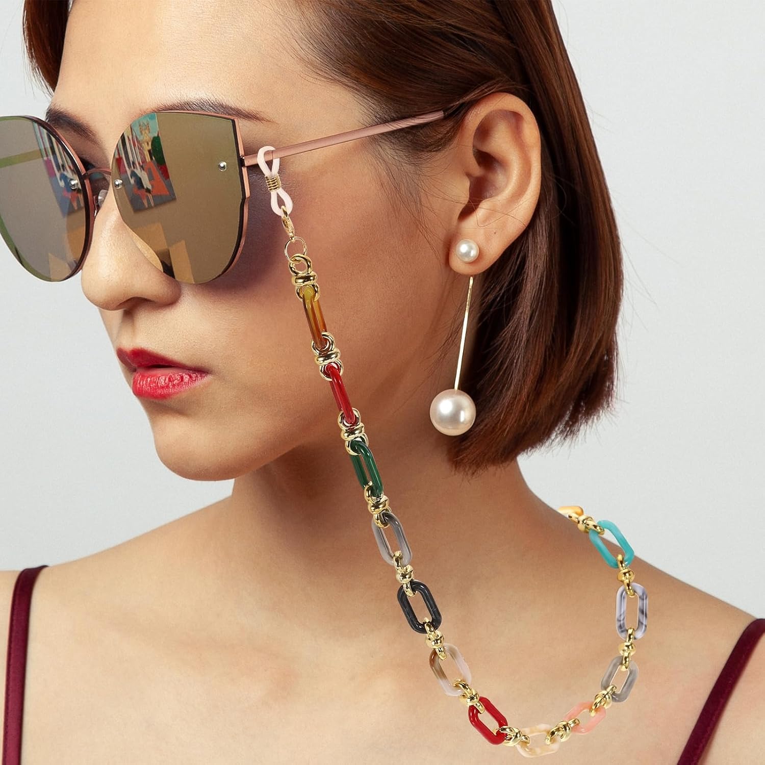 Acrylic Glasses Chain, Eyeglass Chain Holder Strap Chains