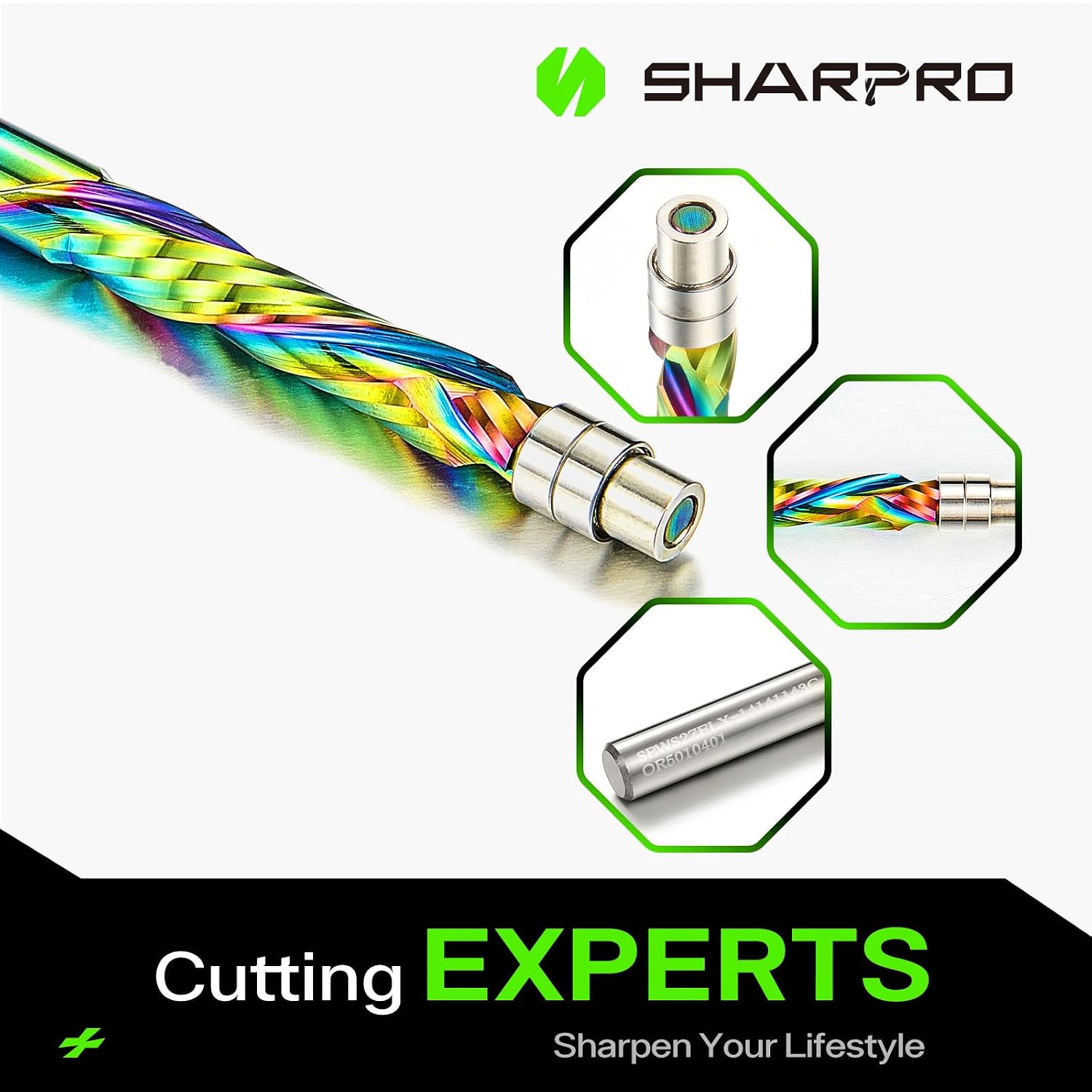 Compression Flush Trim Router Bit 1/4 Inch Shank,Flush Cut Router Bit with Bottom Bearing,Extra Long Coated Carbide