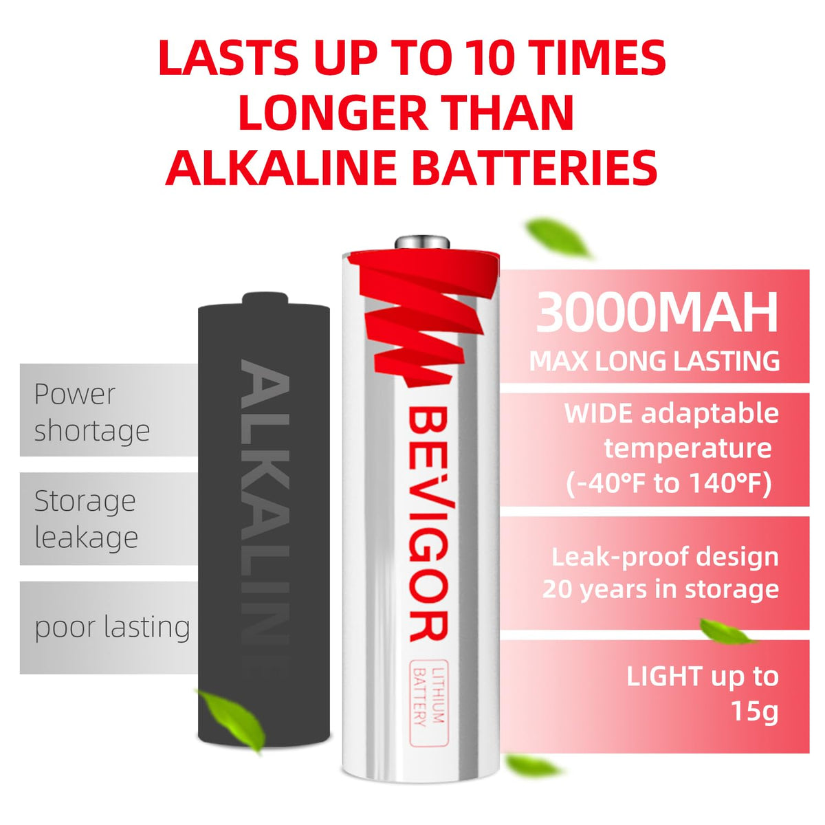 AA Lithium Batteries for Blink Camera, 12 Pack, 1.5V
