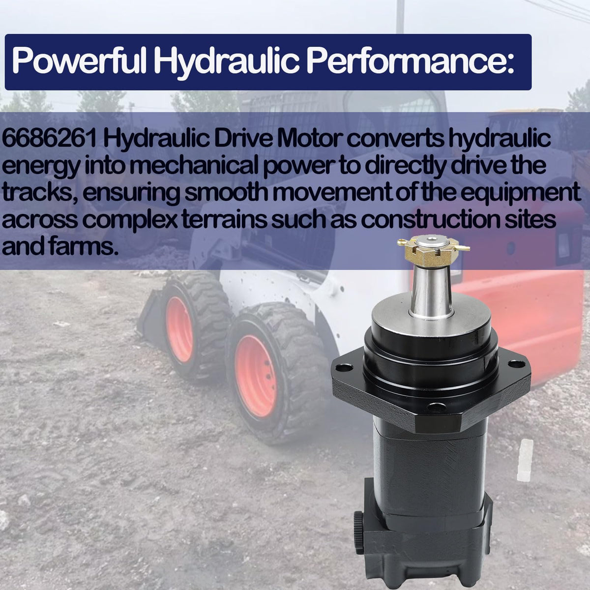 6686261 Hydrostatic Motor Compatible with Bobcat Mini Track Loaders Series