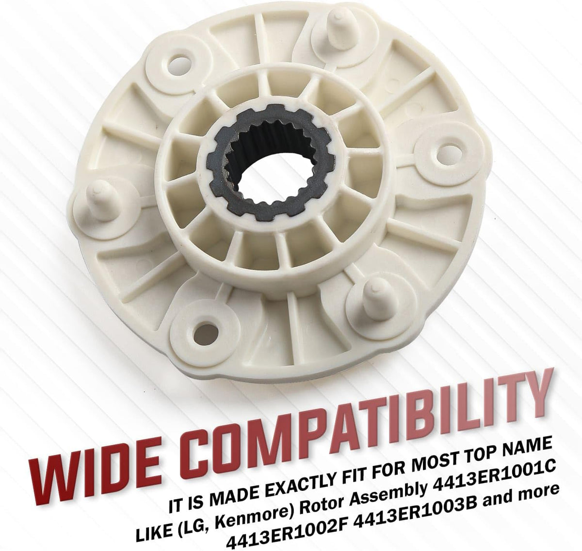 MBF618448/PBT-GF30 Washer Rotor Hub by Seentech- Compatible with LG Washing Machine - Replaces part 4413ER1003A 4413ER1003C 4413ER1001C 4413ER1002F