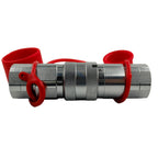 ISO16028 3/8'' Flat Face Hydraulic Quick Connect Coupling/Coupler Set W/Red Dust Cap 3/8'' NPT Thread