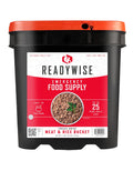 Emergency Food Supply - 88 Servings Meat & Rice Bucket, Freeze Dried Protein Meals, Camping Essentials, Bulk Rice &