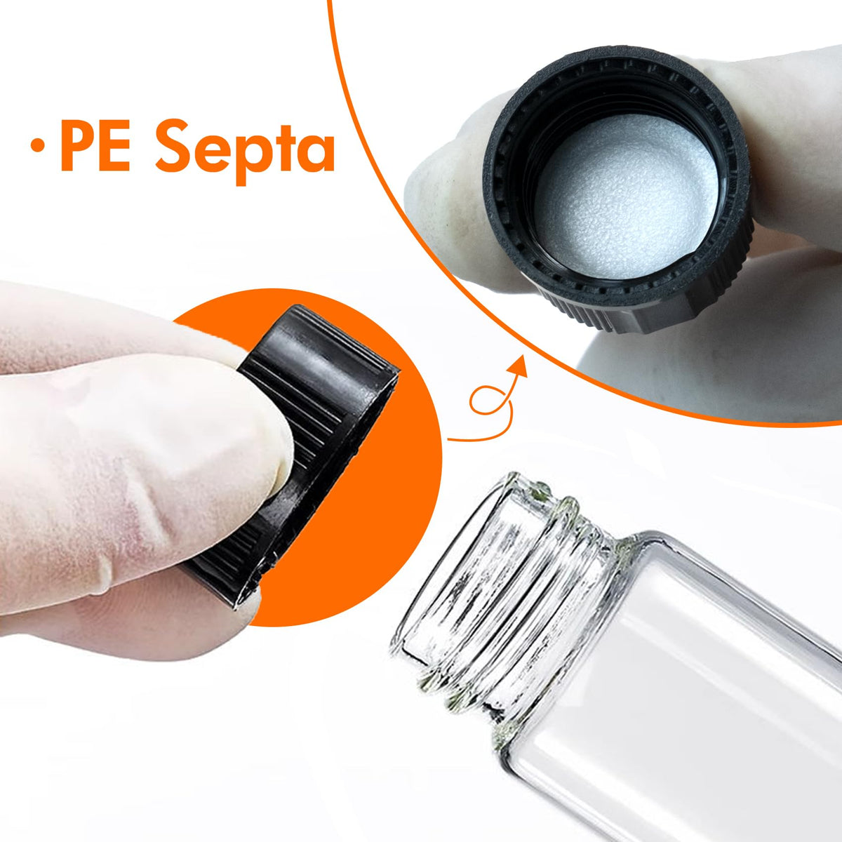 4ML Small Clear Glass Vials with Screw Caps, 20 PCS