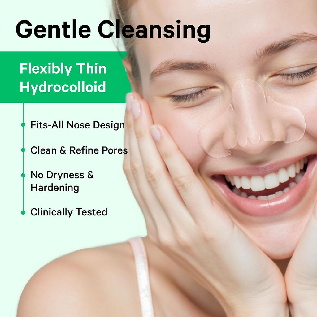 Hydrocolloid Pimple & Pore Patches for Nose, Absorb Oil Overnight, Target Pimples, Zits and Pores, FSA Eligible Acne
