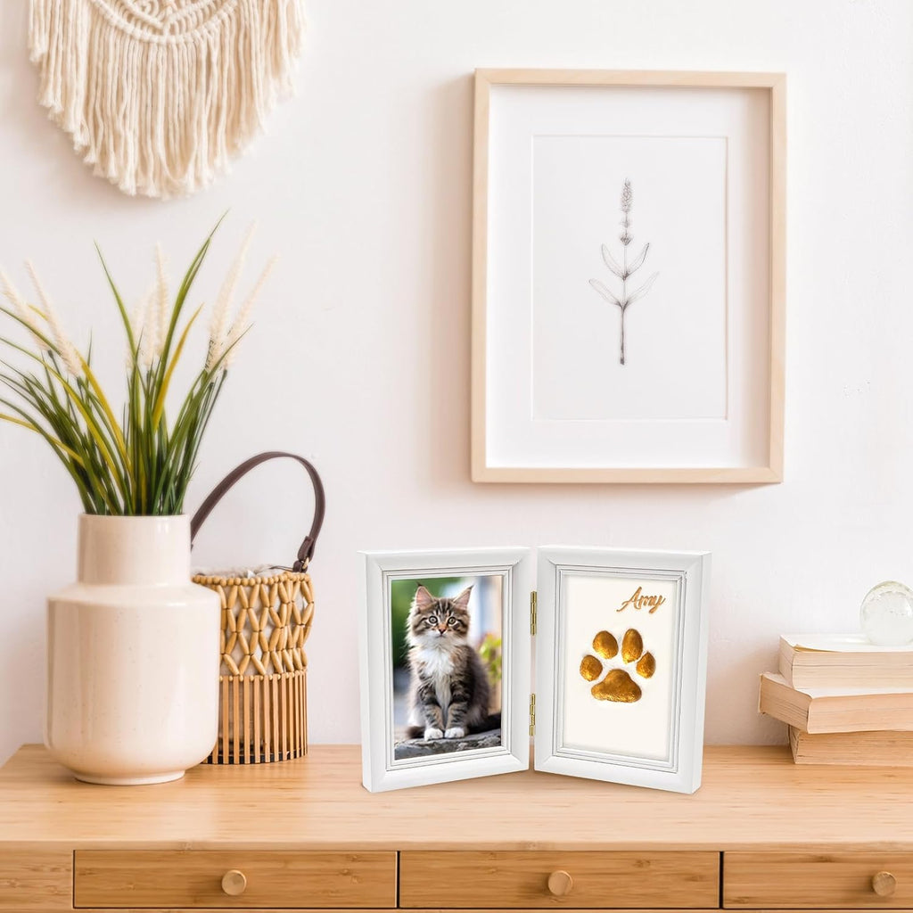 Paw Print Kit, Pet Memorial Keepsake with Frame
