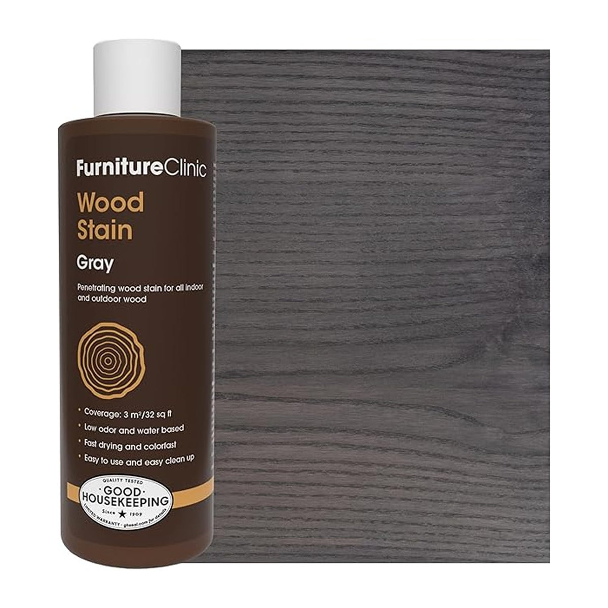 Wood Stain, Water-Based & Fast Drying, Grey