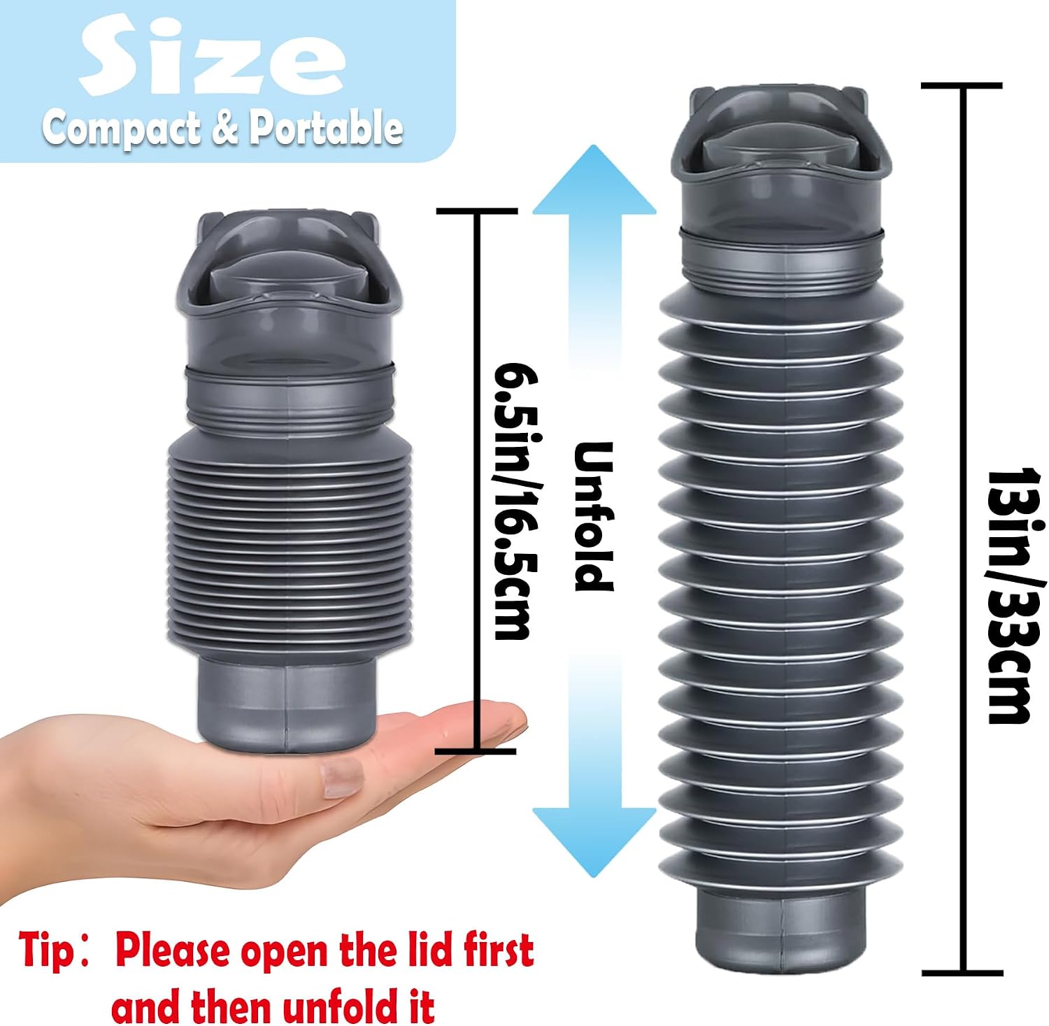 Car Travel Portable Urinal for Men and Women, Spill Proof 750 ml 2Pcs | with Disposable Bag, Portable Urine Bottle