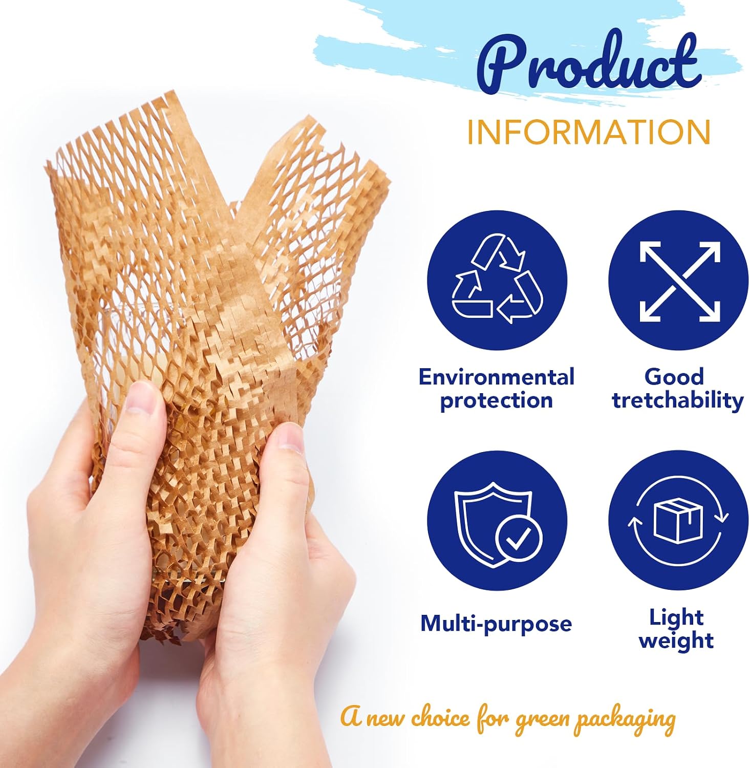 12 x 12" Honeycomb Packing Paper Sheets for moving 50 Pcs | Wrapping Papers for Bubble Cushioning Wrap and Shipping