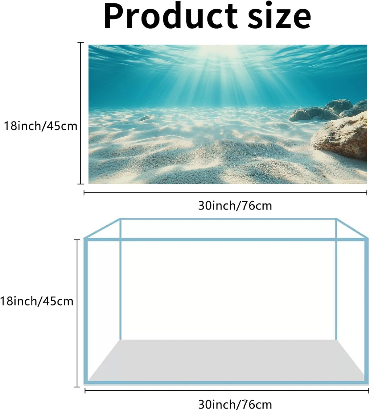 3 PCS Aquarium Background, 30x18 inch Polyester Fish Tank Background