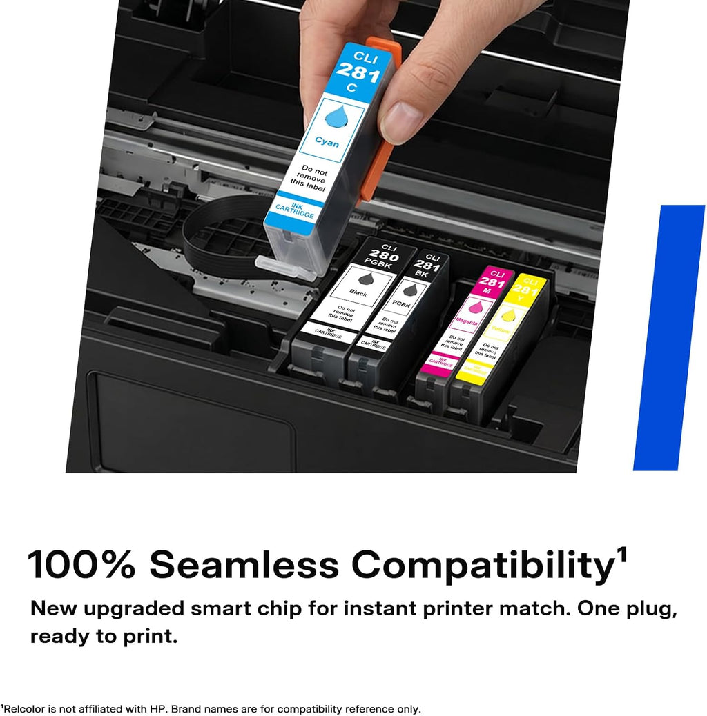280XXL 281XXL Ink Cartridges for Canon PGI 280 281 XXL TR8520 TS8120 TS6120 | Replacement for Cannon PGI280XL