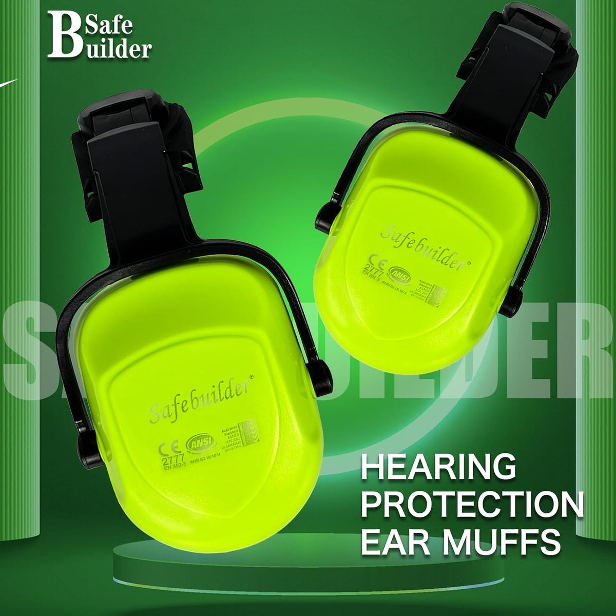 30dB Ear Muffs Hard Hats Type Safety Earmuffs For Safety Helmet Hearing Protection Earmuffs ANSI S3.19