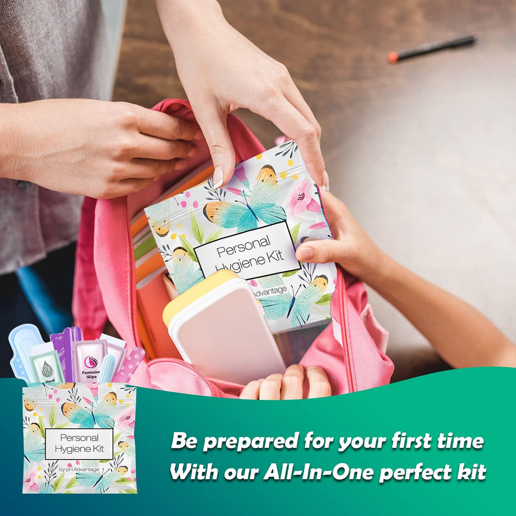 Menstrual Kit All-in-One 10 Pack | Convenience on The Go | Period Kit Pack for Travelling, Tweens & Teenager |