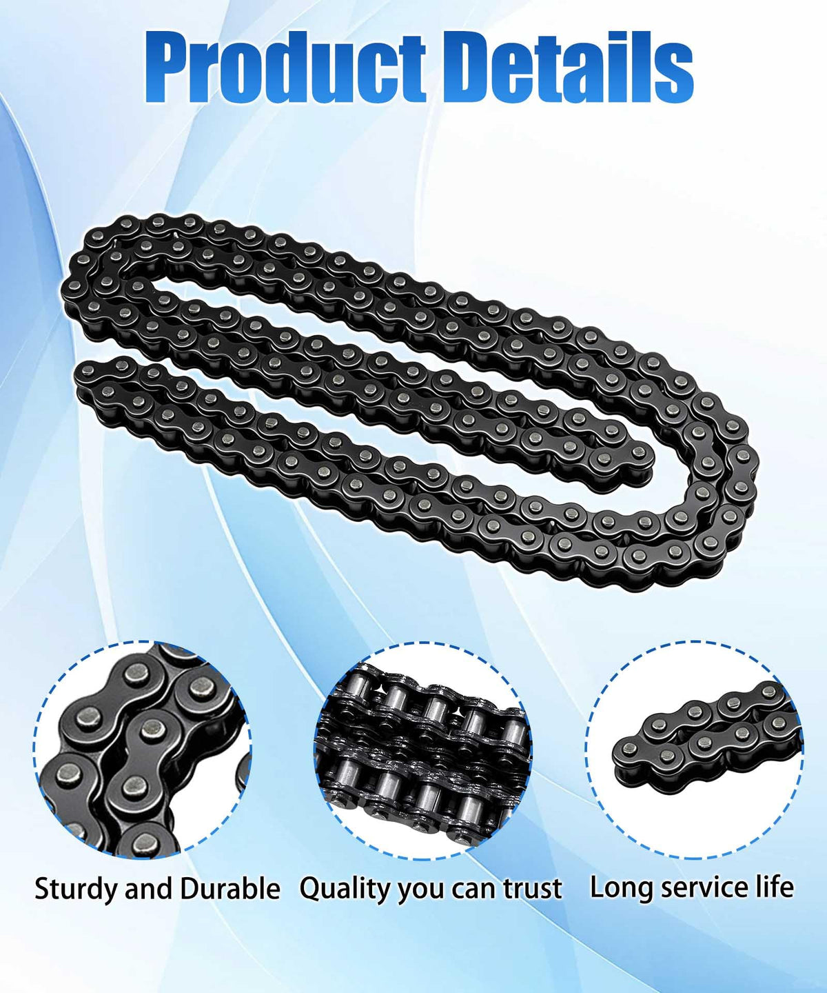 219H Heavy Duty Chain, 122 Pins