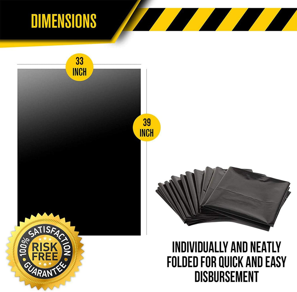 33 Gal Black Trash Bags, 1.7 MIL (EQ.), 33" x 39" (100 Pk)