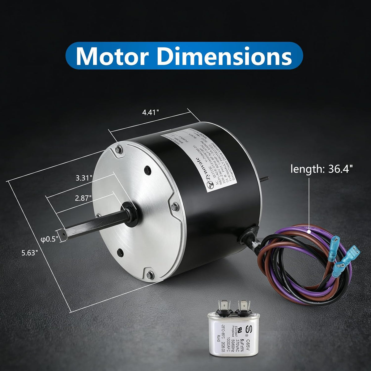 0131M00061SP Condenser Fan Motor 1/4 HP 208-230V 830RPM 1.5A AC Fan Motor