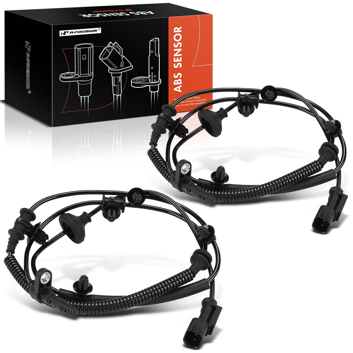 A-Premium Set of 2 Front ABS Wheel Speed Sensor Compatible with Buick