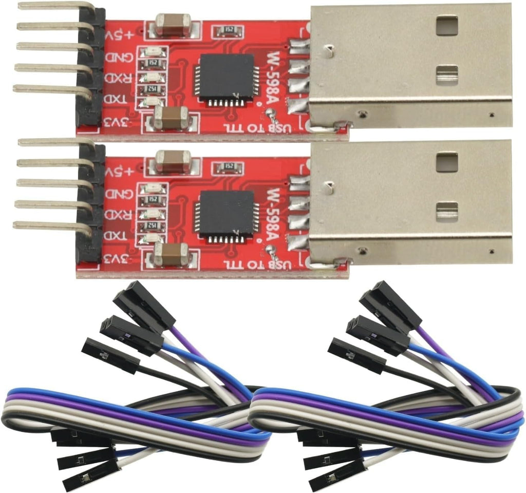 2PCS CP2102 USB to Serial Converter USB to TTL UART Download 5PIN Module with Line
