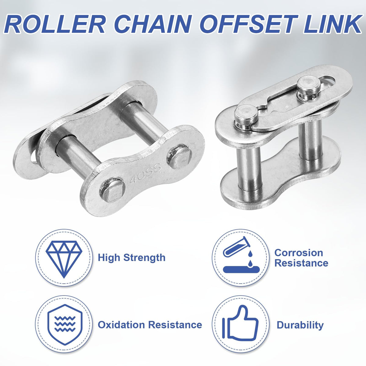 DTGN 5Pcs ANSI #40 Roller Chain Connect Link, 12.70mm Pitch