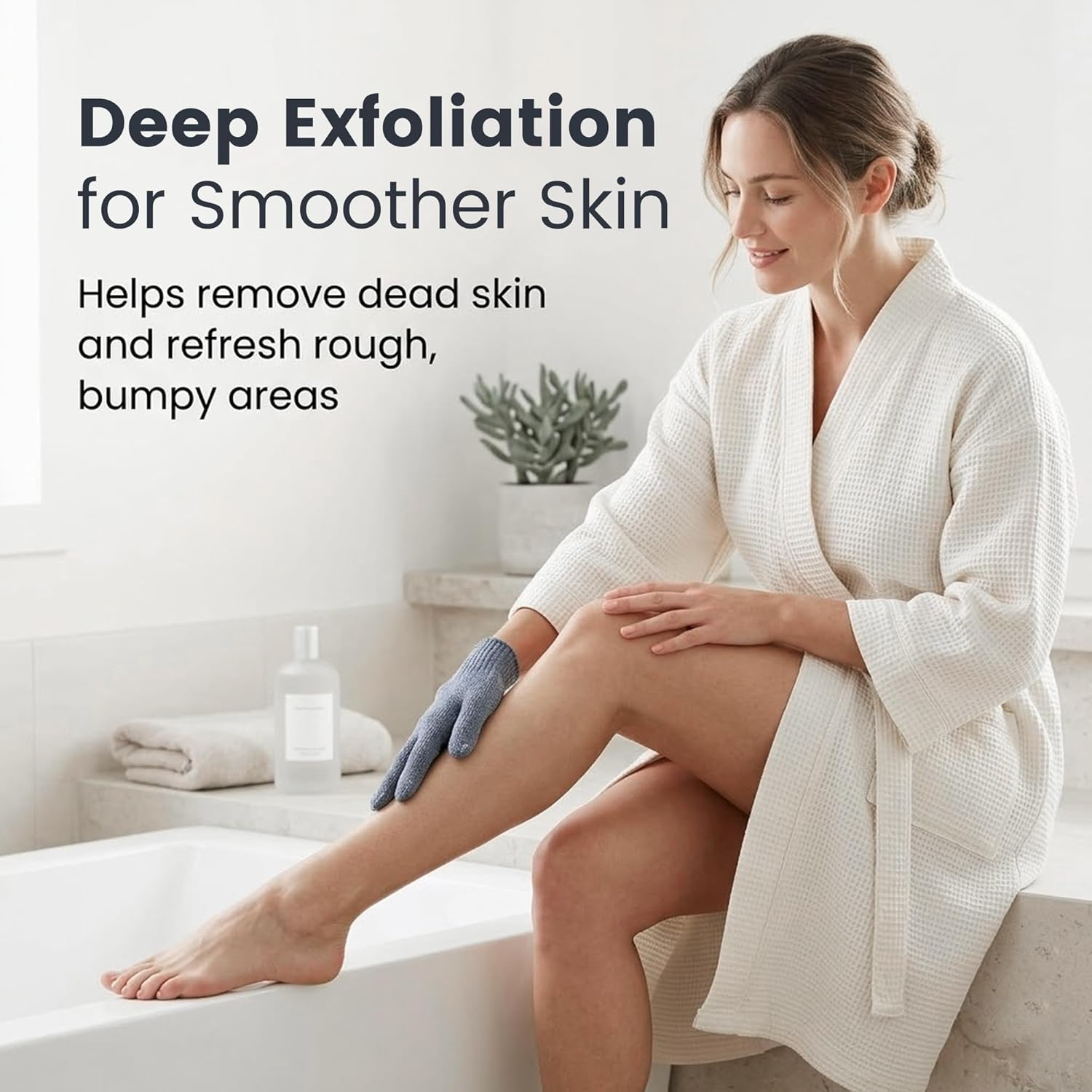 Heavy Exfoliating Gloves 4Pcs, Exfoliating Mitt, Body Scrubber for Bath Shower Exfoliation, Body Scrub Exfoliator for