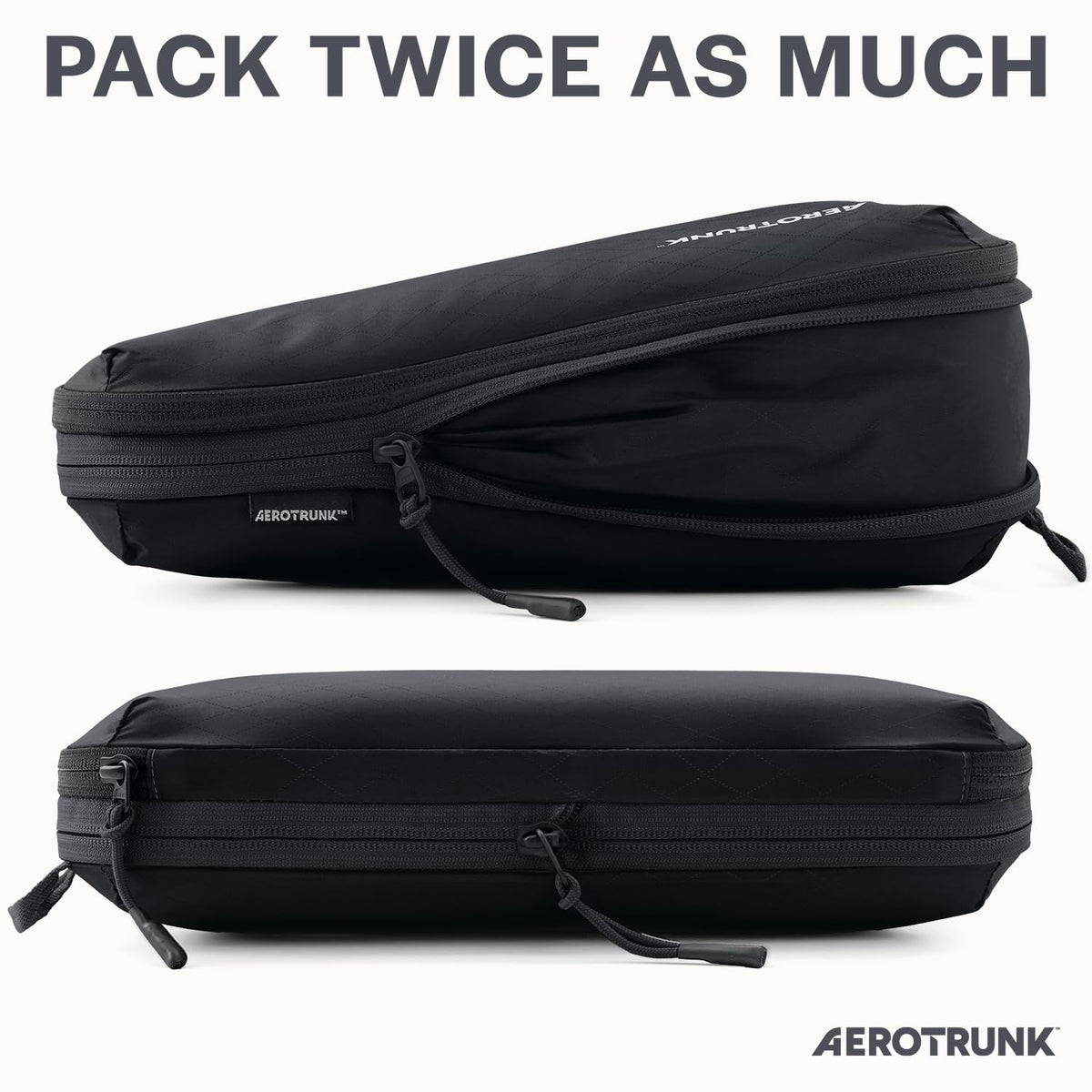 Ultralight Compression Packing Cubes for Travel, 6-Pack, Black
