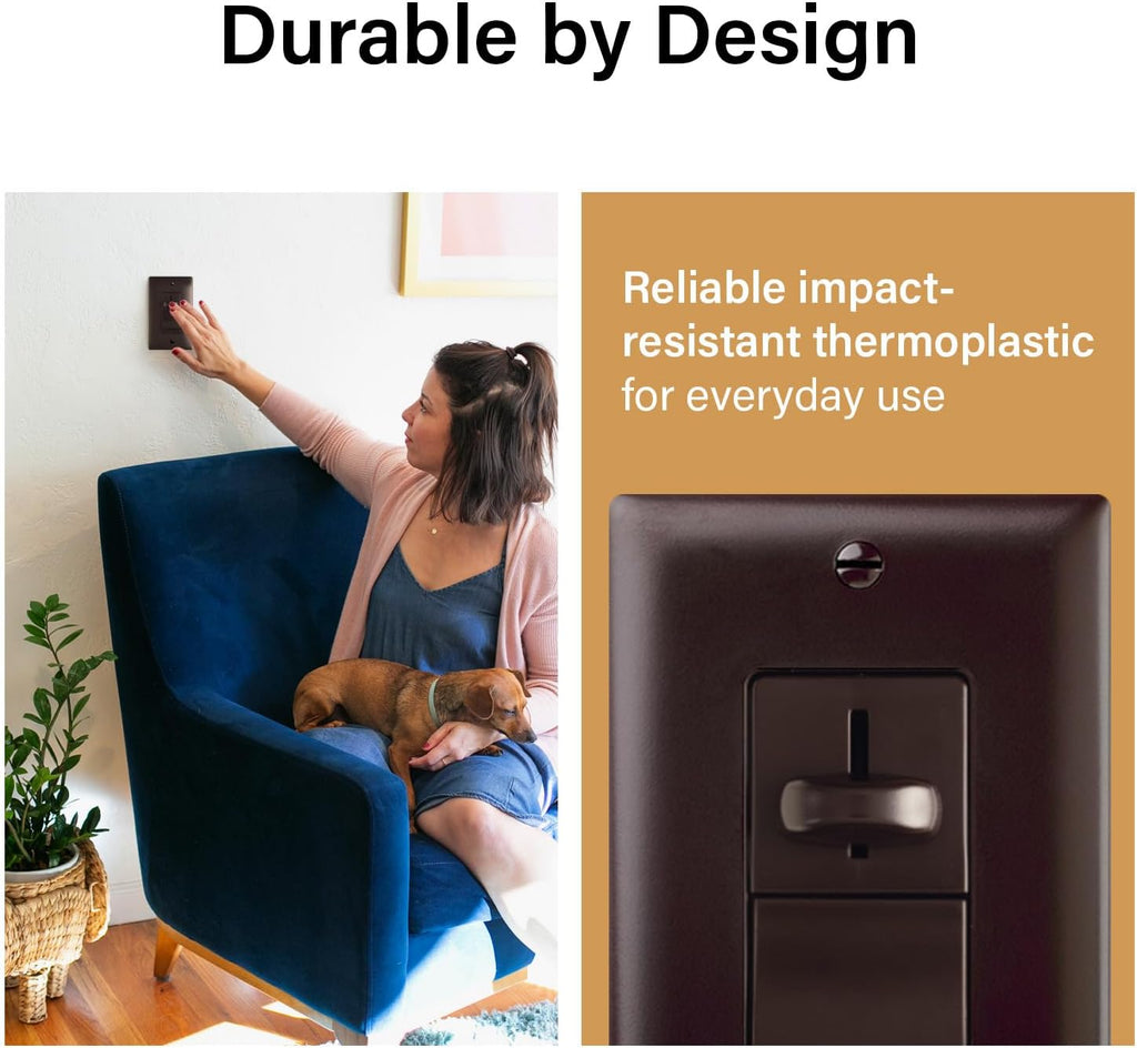 Legrand LS Series 450W LED Dimmer Light Switch 3-Way Brown 1 Pack