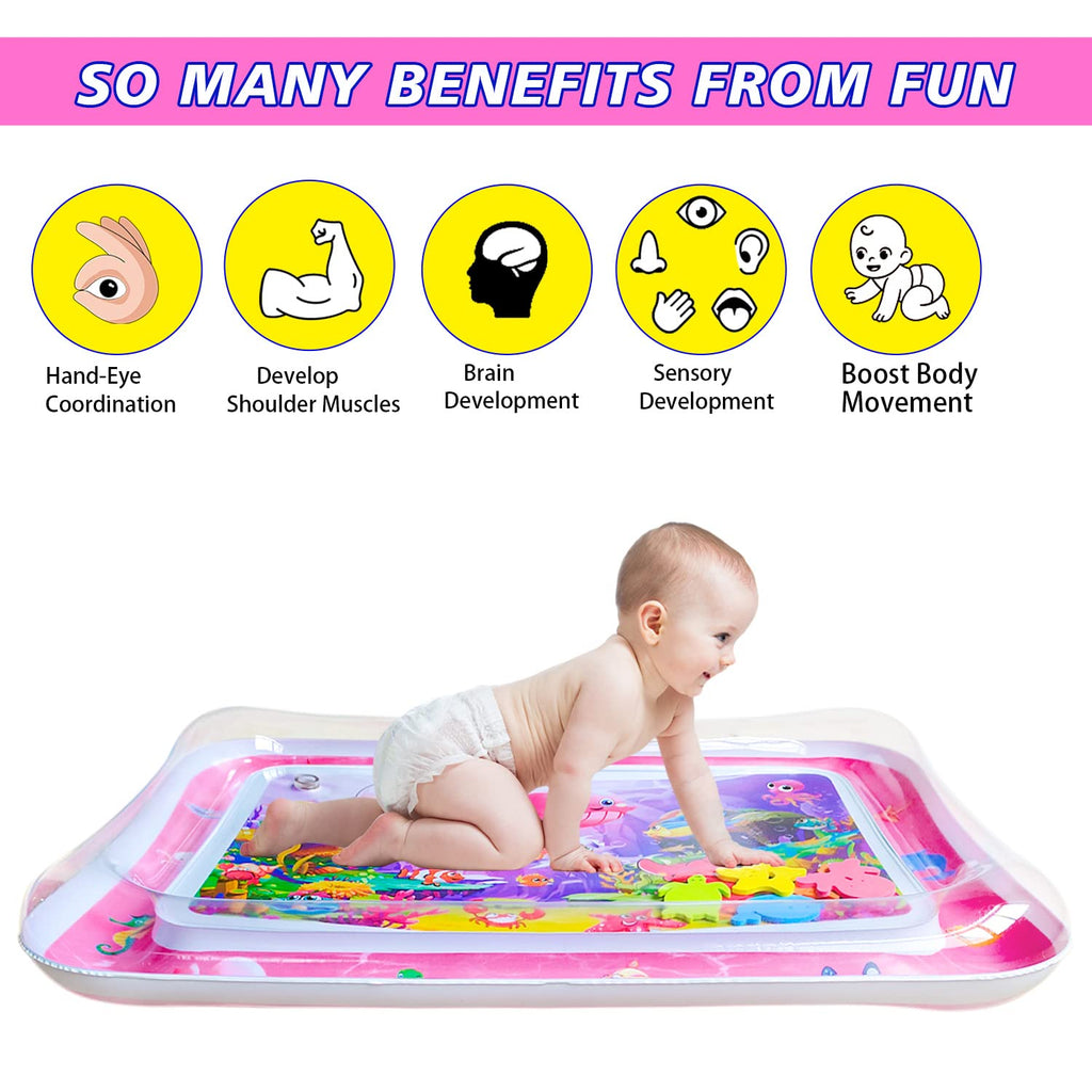 Tummy time Water Play mat, Baby Water Play Mat for Kids and Toddlers Baby Toys for 3 to 24 Months, Strengthen Your