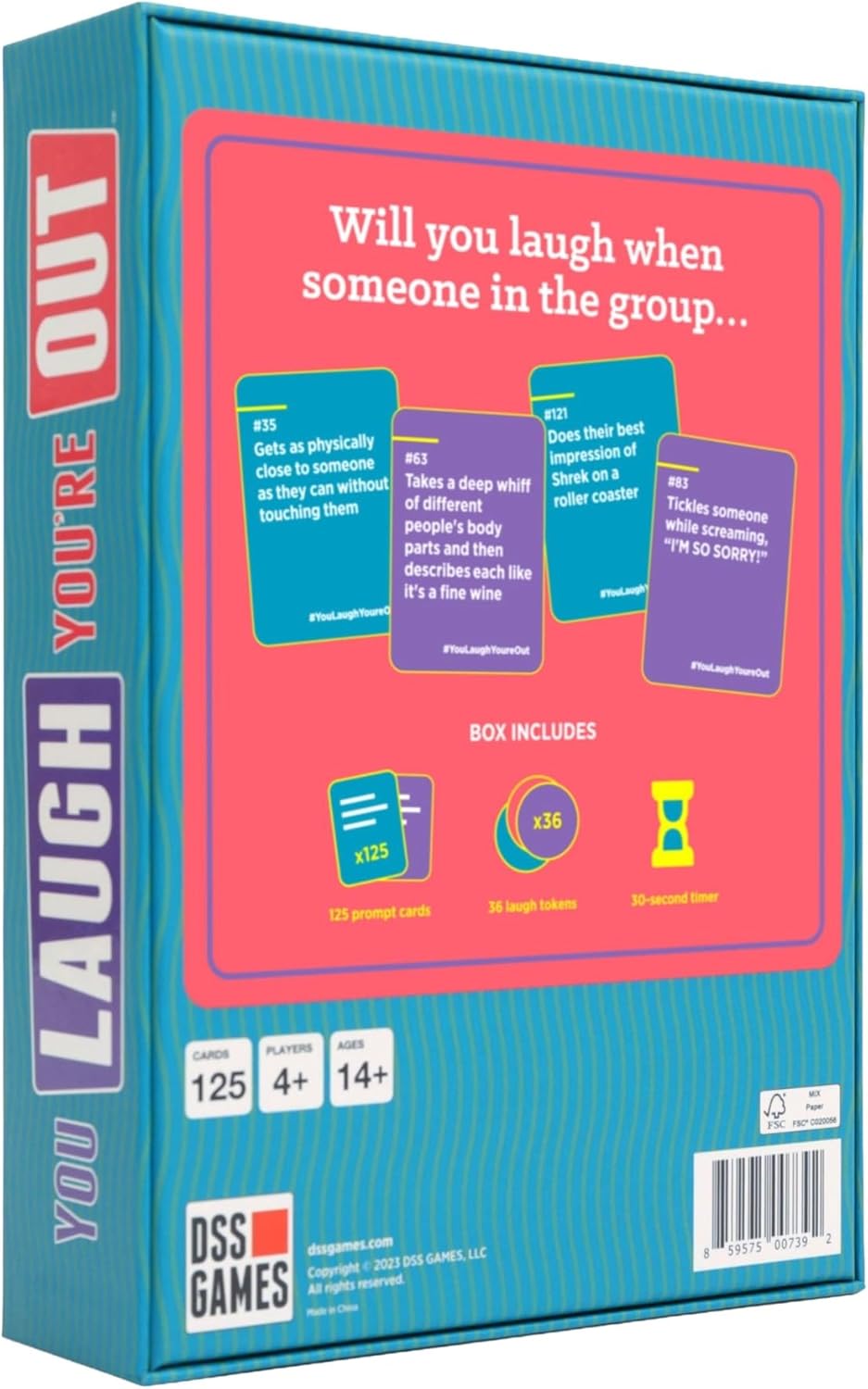 You Laugh You're Out [A Party Game with Hilarious Charades Family Card Games for Adults & Teens | Great Gift for