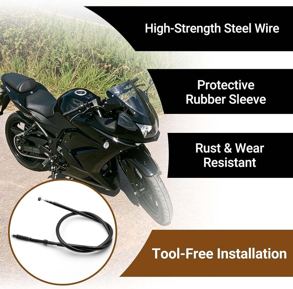 54011-0565 Clutch Cable for Kawasaki Ninja 250R EX250J 2008-2012