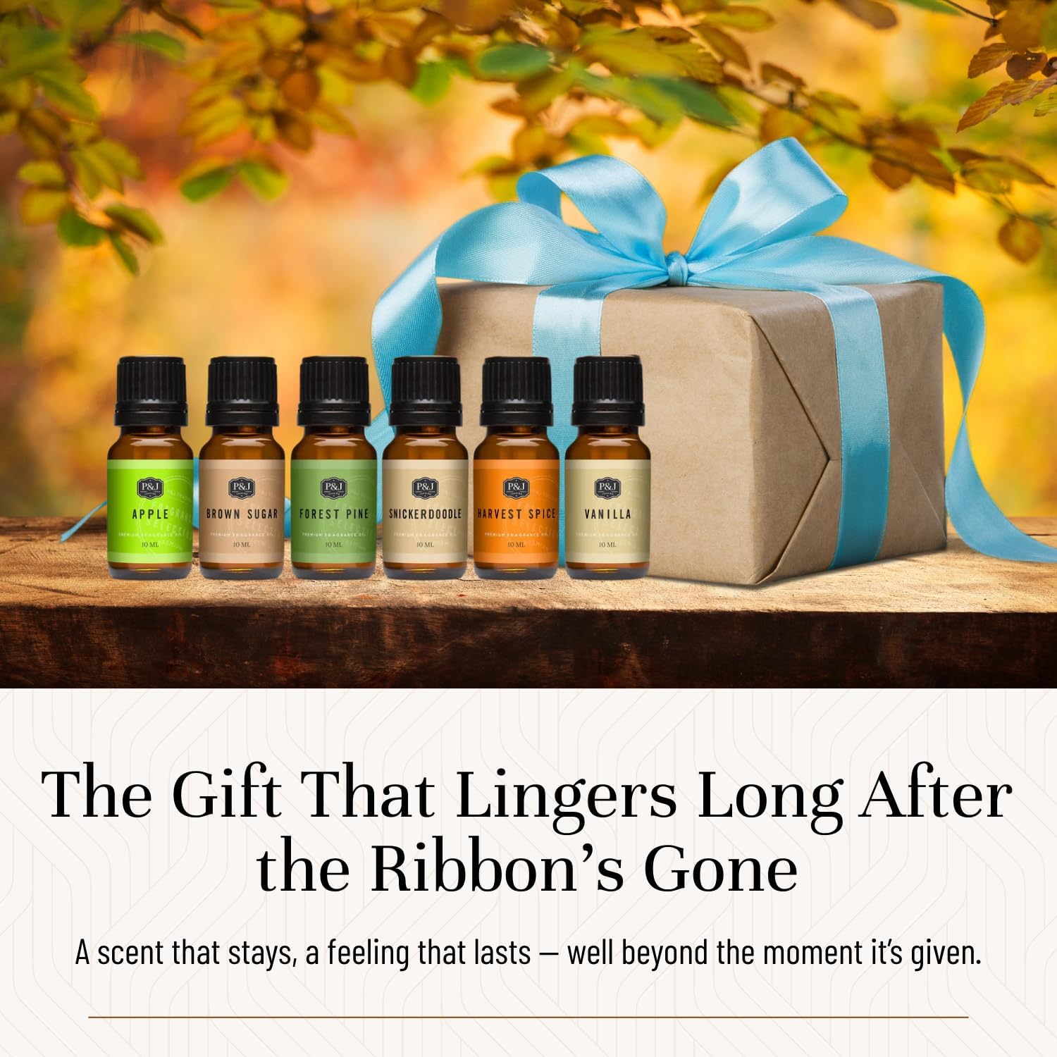 P&J Fragrance Oil Halloween Set | Autumn Wreath, Pumpkin Pie, Candy Corn, Marshmallow, Night Air, and Caramel Corn