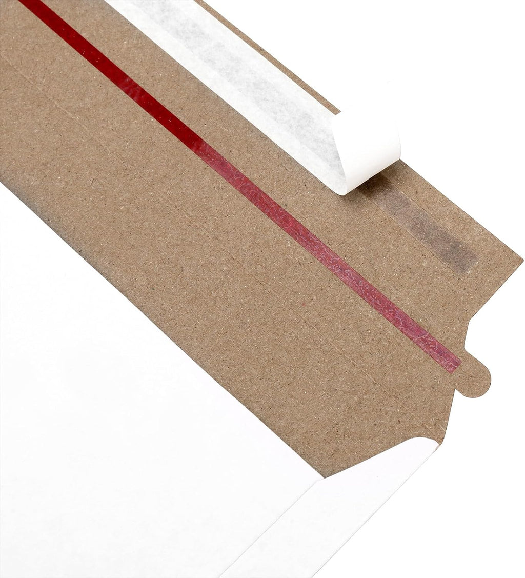 150 PCS 9 x 12 Inches White Cardboard Rigid Mailers, Self Seal Photo Document Mailers,Rigid Paperboard Envelopes for