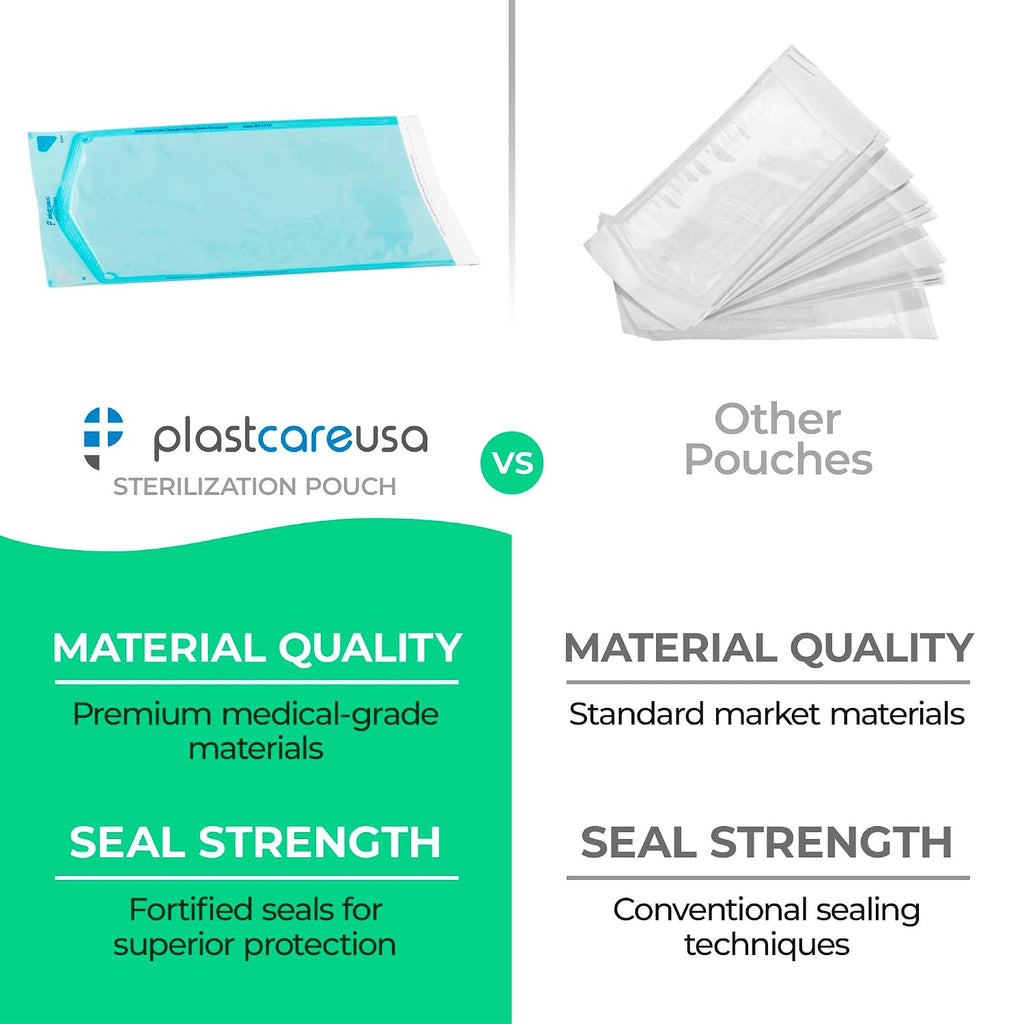 200 12 Inch x 19 Inch Sterilization Pouches, Sterilizer Autoclave Bags for Sterilizing Dental Medical Instruments and