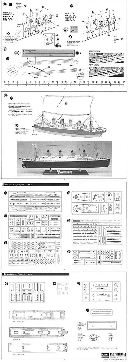 Scale Model : Battle Ships & Aircraft Carrier Kits (1/400 R.M.S Titanic MCP)