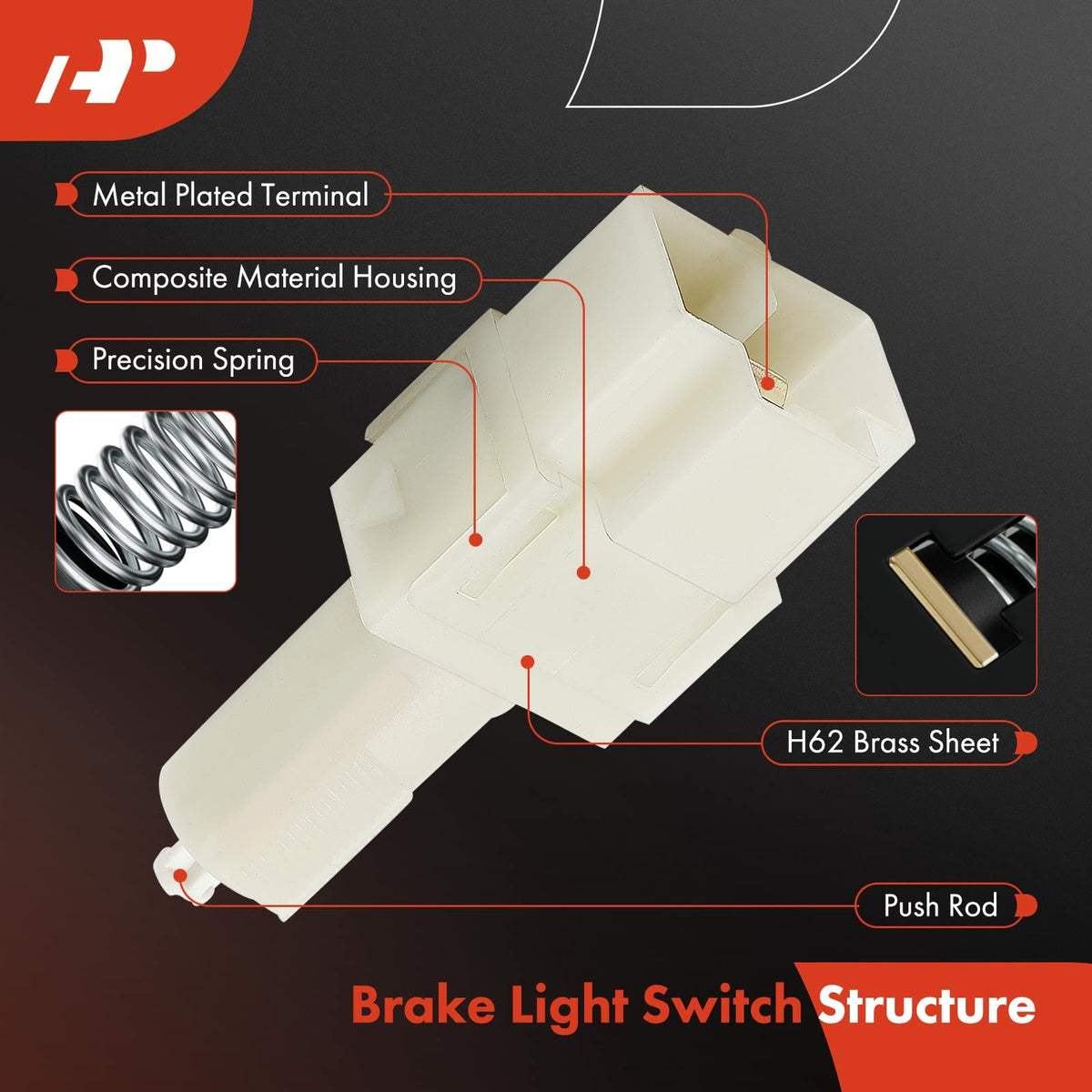 A-Premium Brake Light Switch Lamp Compatible with Saturn