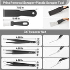 3D Printer Tools Kit Essential, Basic Tool Kit Accessories, 3D Printer Deburring Tool with Wire Cutter, Scraper