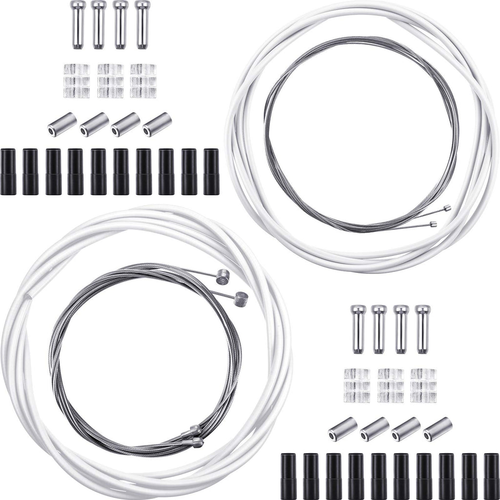Universal Bike Brake Cable Kit Bicycle Cable Housing Set, White