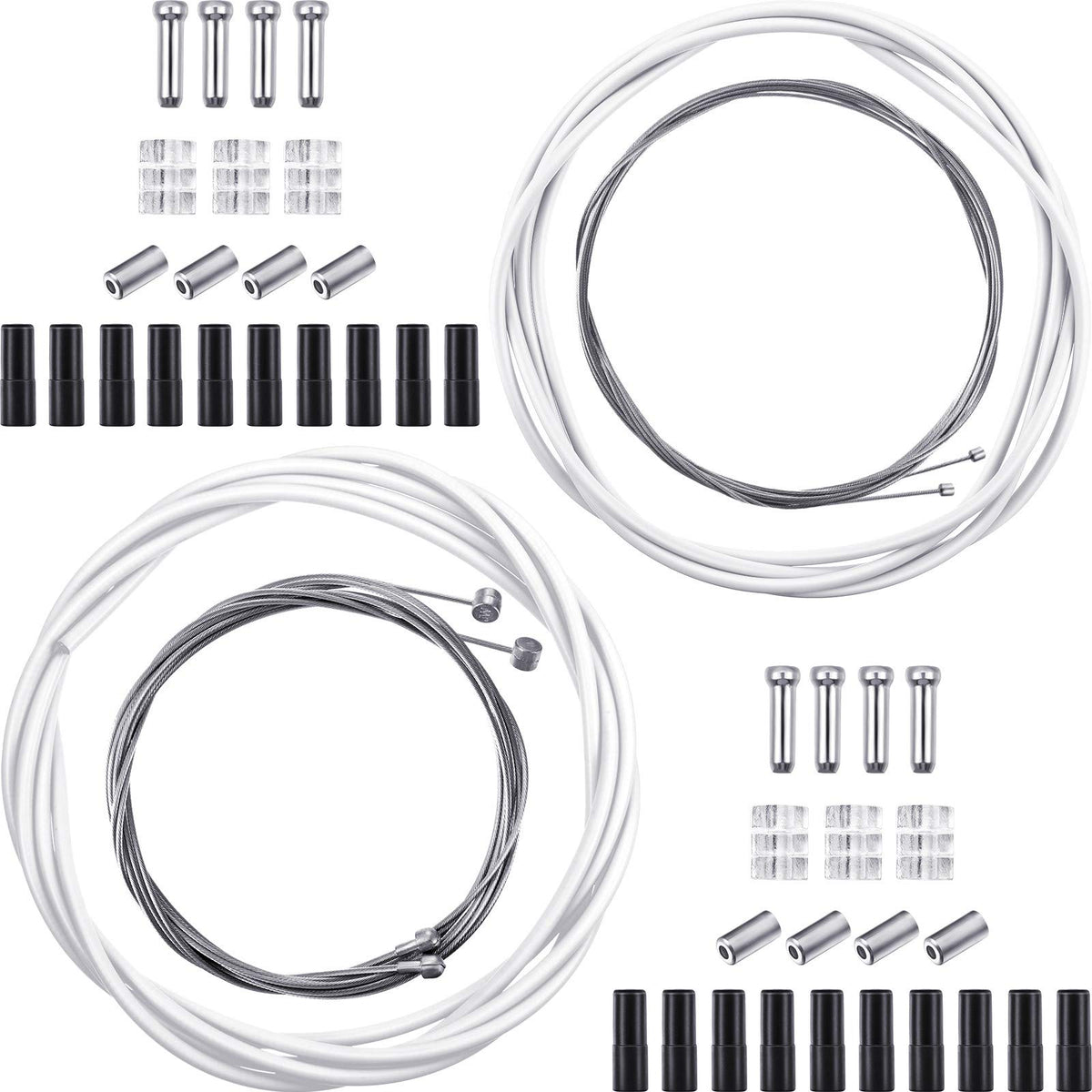 Universal Bike Brake Cable Kit Bicycle Cable Housing Set, White