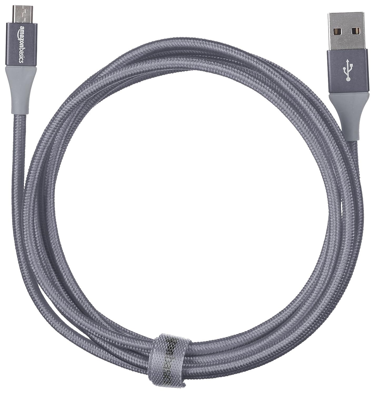 Micro USB to USB-A 2.0 Fast Charging Cable, Nylon Braided Cord, Android Charger, 480Mbps Transfer Speed, 6 Foot, Dark