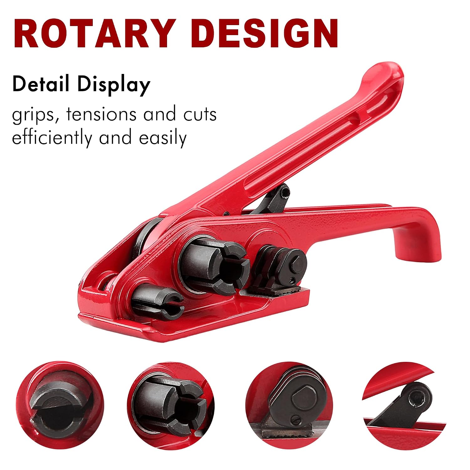 Heavy Duty Packaging Banding Strapping Kit - Upgraded Poly Strapping Tensioner Tool Set with 1000' Length x 1/2" Wide