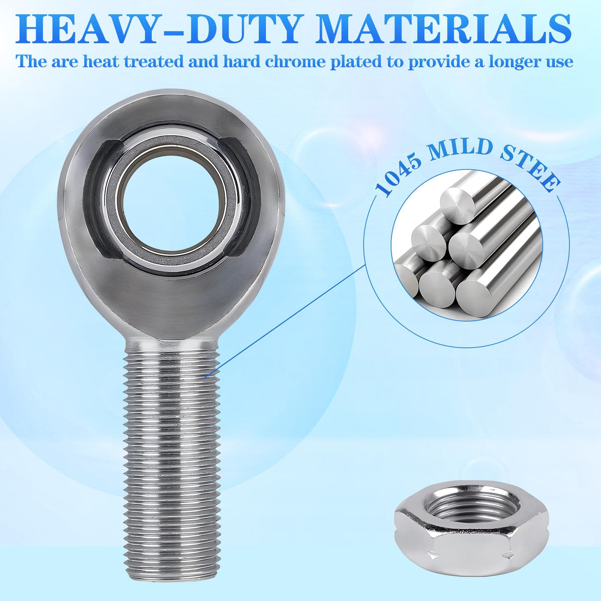 YIFUOK 5/8" Heim Joint Rod End Bearing w/Jam Nut 4-Pack